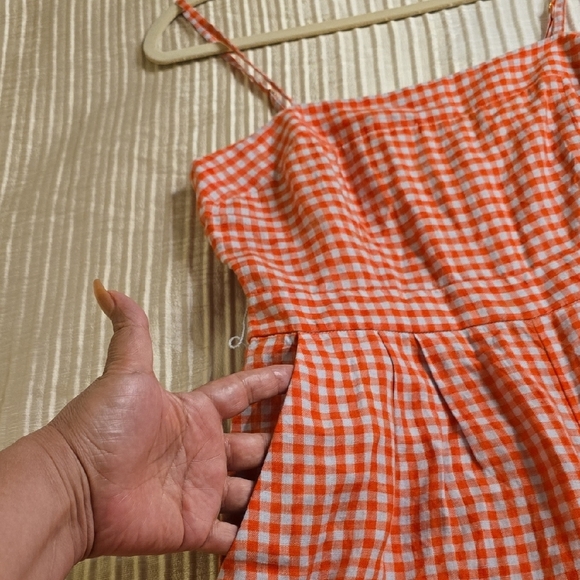 J. Crew Red and Gray Gingham Jumpsuit - Picture 16 of 16